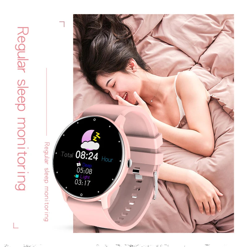 Fitness Smartwatch mit Voll-Touchscreen, wasserdicht und Bluetooth für Android/iOS