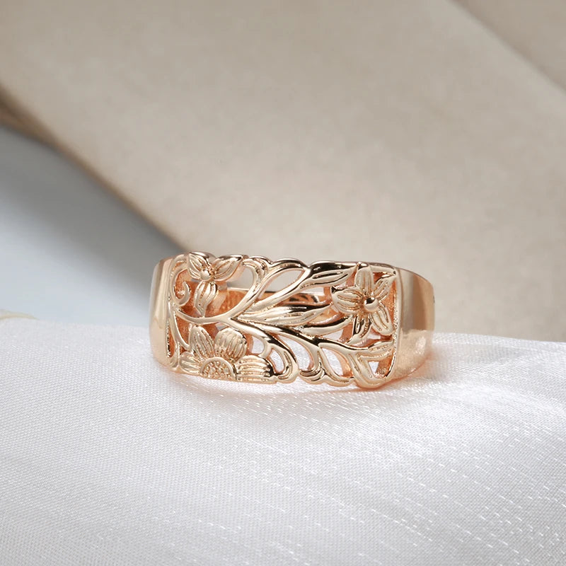 Vintage 585er Roségold Damen Ohrringe Ring Sets für Elegante Hochzeiten