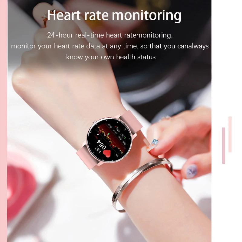 Fitness Smartwatch mit Voll-Touchscreen, wasserdicht und Bluetooth für Android/iOS