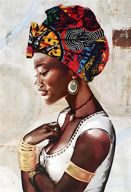 Afrikanische Frau Abstrakte Kunst Leinwand Gemälde Für Einzigartigen Wohnstil