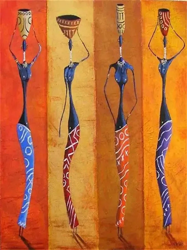 Afrikanische Traditionelle Kultur Plakat Drucke für Wohnzimmer - Stilvolle Leinwandkunst