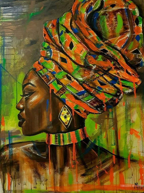 Afrikanische schwarze Frau Graffiti Kunst Poster für inspirierendes Wanddekor