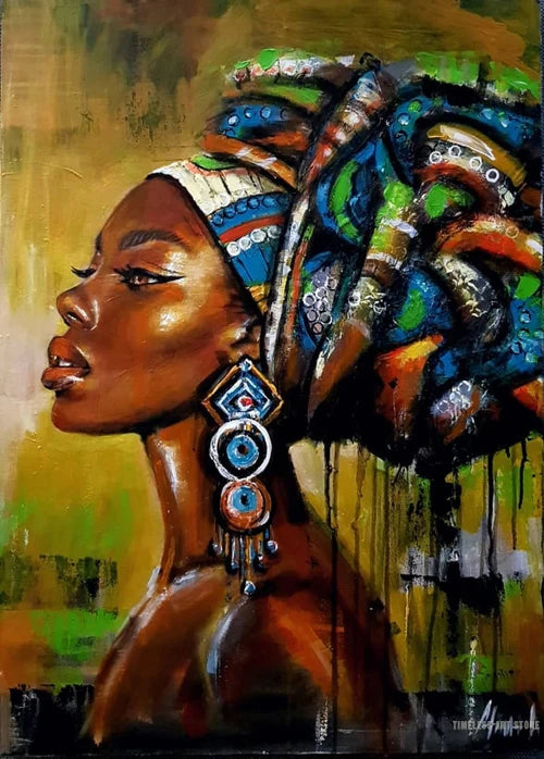 Afrikanische schwarze Frau Graffiti Kunst Poster für inspirierendes Wanddekor