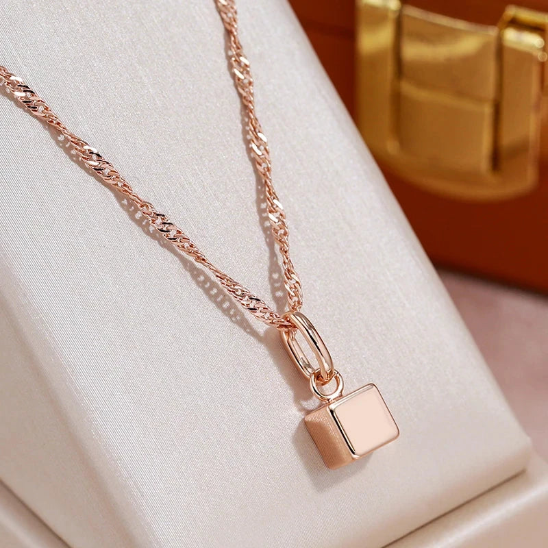Geometrische Würfel-Schmucksets für Damen, Eleganz in 585 Gold für besondere Anlässe