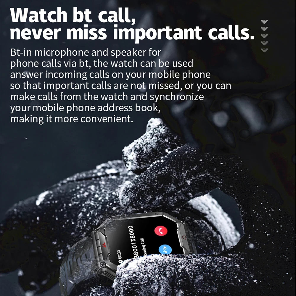 GPS Smartwatch mit Gesundheitsmonitor, Bluetooth-Anrufen und wasserdichter Sportfunktion
