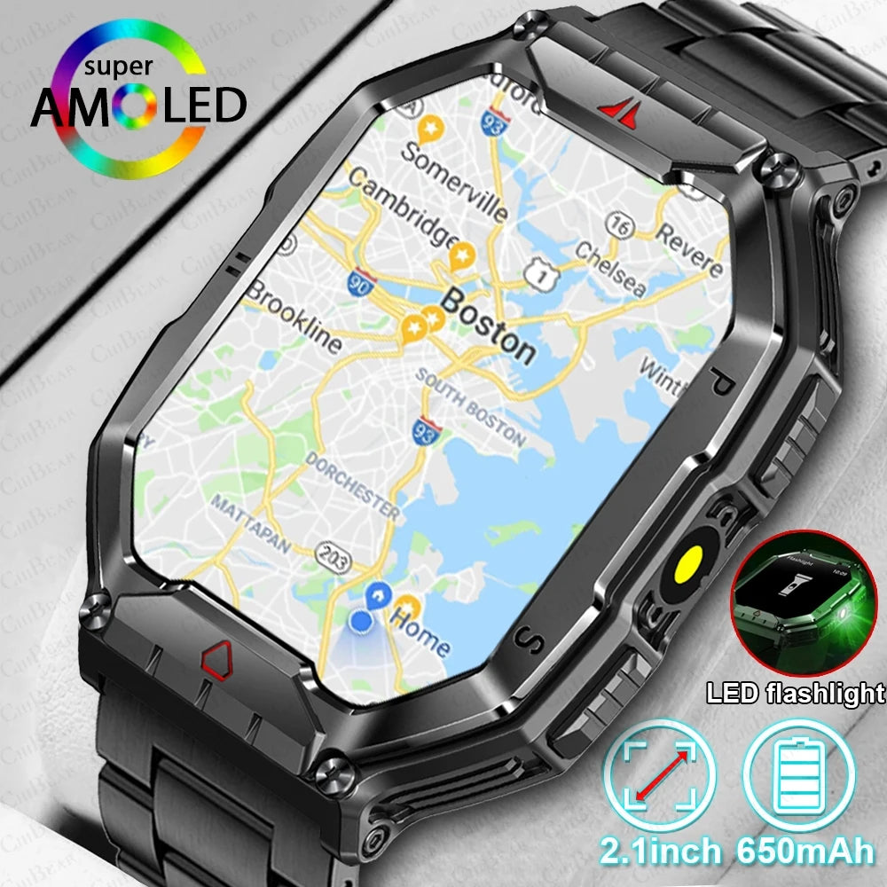 GPS Smartwatch mit Gesundheitsmonitor, Bluetooth-Anrufen und wasserdichter Sportfunktion