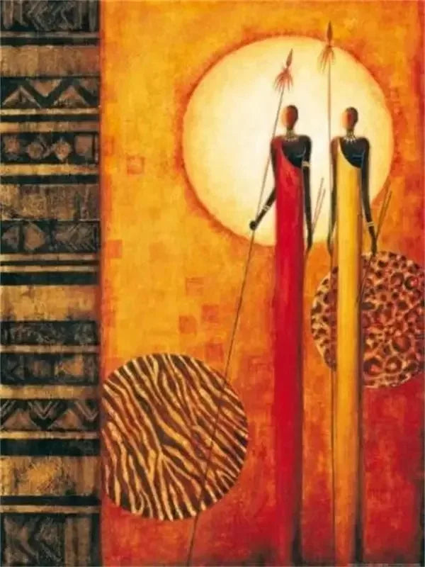 Afrikanische Traditionelle Kultur Plakat Drucke für Wohnzimmer - Stilvolle Leinwandkunst