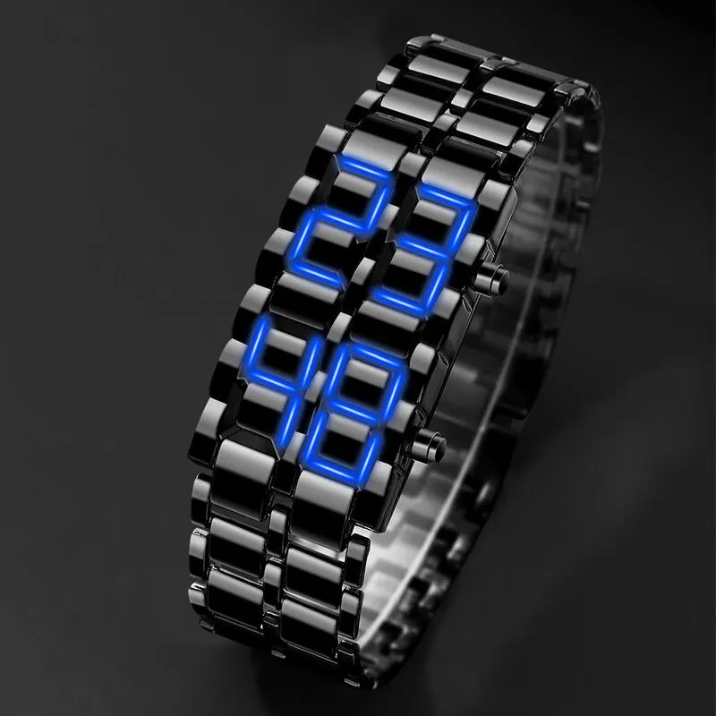 Digitale Lava Armbanduhr für Männer – Stilvolle LED-Uhr mit Alarmfunktion