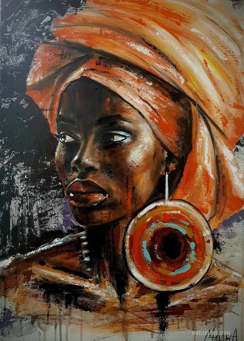 Afrikanische schwarze Frau Graffiti Kunst Poster für inspirierendes Wanddekor