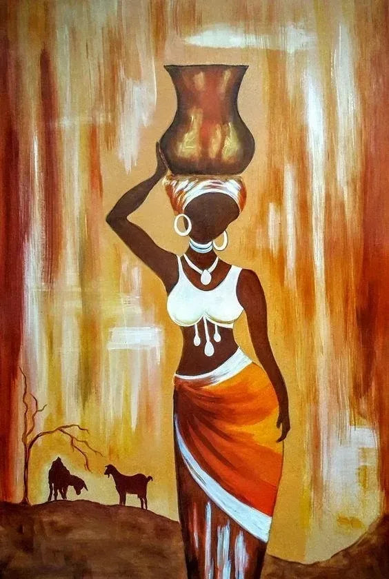 Afrikanische Traditionelle Kultur Plakat Drucke für Wohnzimmer - Stilvolle Leinwandkunst