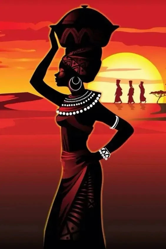 Afrikanische Traditionelle Kultur Plakat Drucke für Wohnzimmer - Stilvolle Leinwandkunst