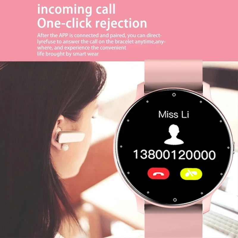 Fitness Smartwatch mit Voll-Touchscreen, wasserdicht und Bluetooth für Android/iOS