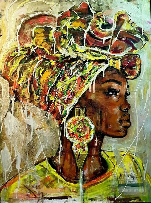 Afrikanische schwarze Frau Graffiti Kunst Poster für inspirierendes Wanddekor