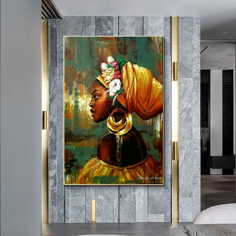 Afrikanische schwarze Frau Graffiti Kunst Poster für inspirierendes Wanddekor