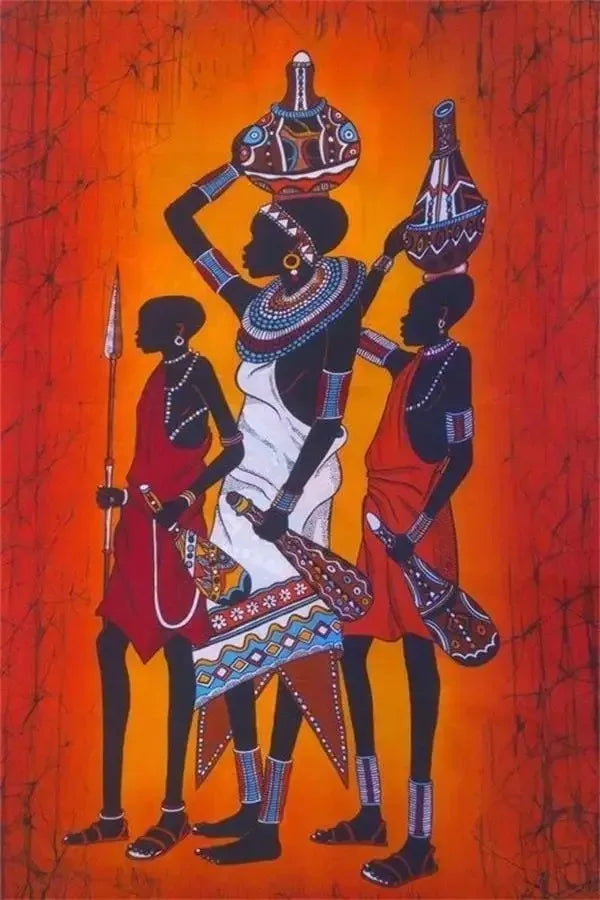 Afrikanische Traditionelle Kultur Plakat Drucke für Wohnzimmer - Stilvolle Leinwandkunst