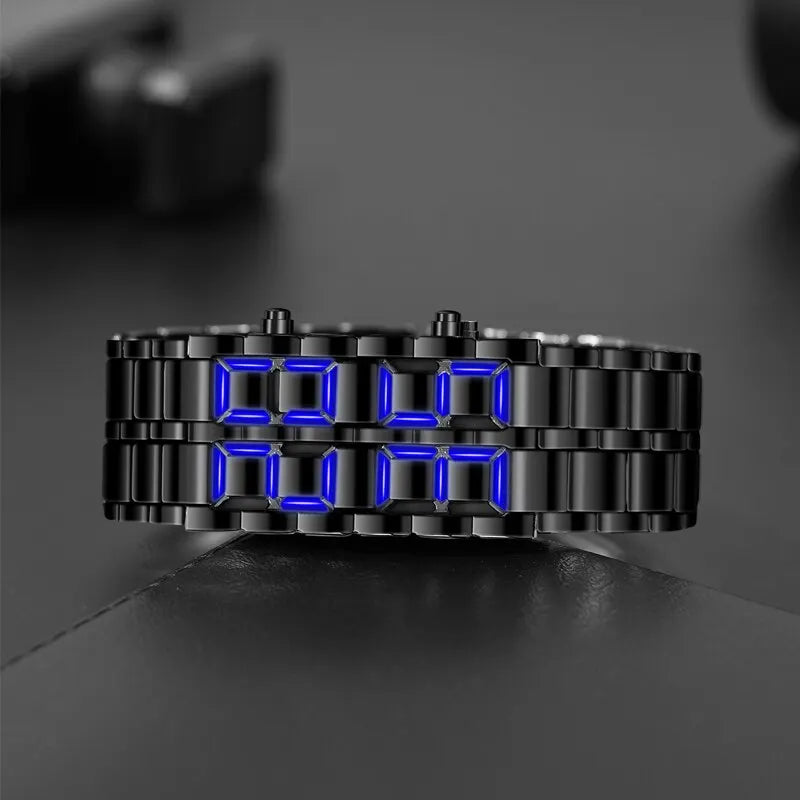 Digitale Lava Armbanduhr für Männer – Stilvolle LED-Uhr mit Alarmfunktion