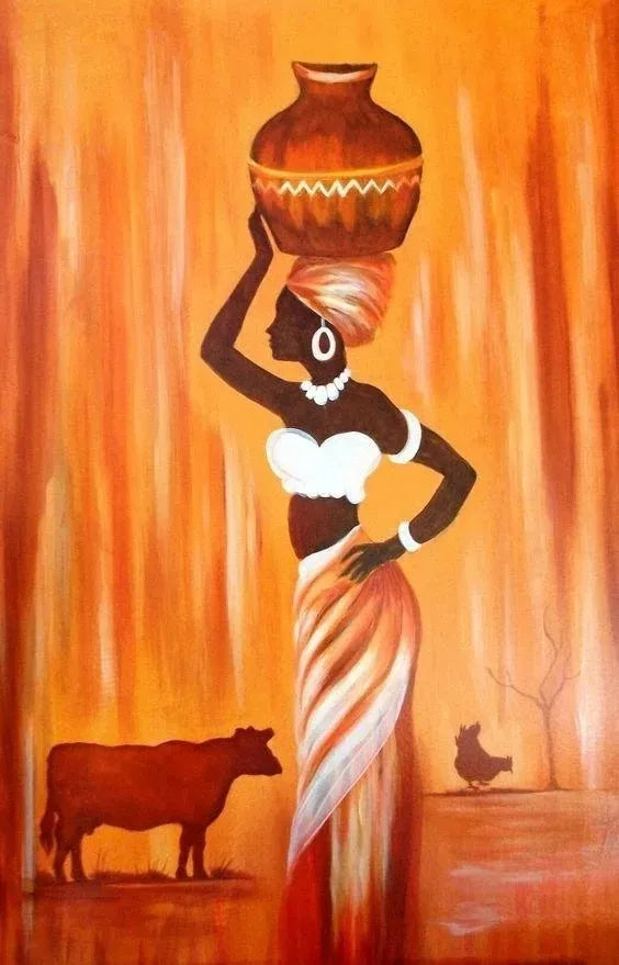 Afrikanische Traditionelle Kultur Plakat Drucke für Wohnzimmer - Stilvolle Leinwandkunst