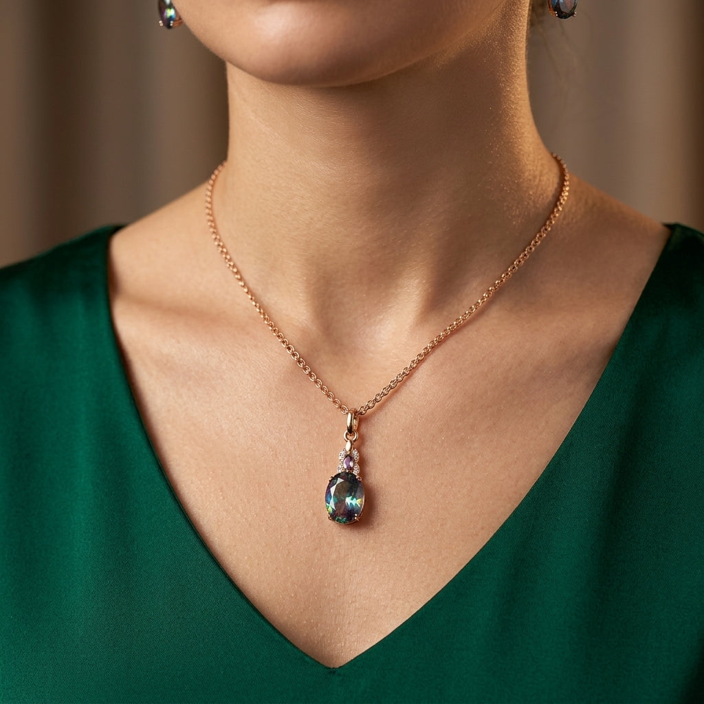 Schmuckset Bunt 585 Roségold – 04 pendentif