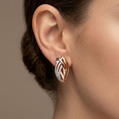 Schmuckset Glänzend 585 Roségold – 05 boucle
