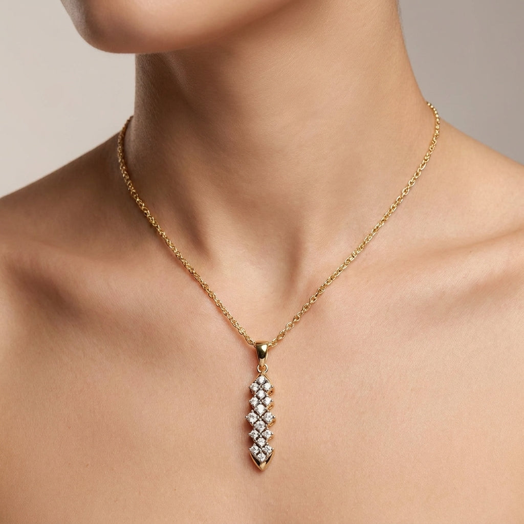 Parure Zircon Vintage Plaqué Or 14K – Bague, Boucles & Collier