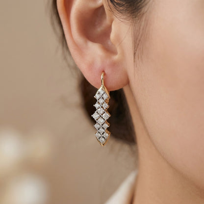 Parure Zircon Vintage Plaqué Or 14K – Bague, Boucles & Collier