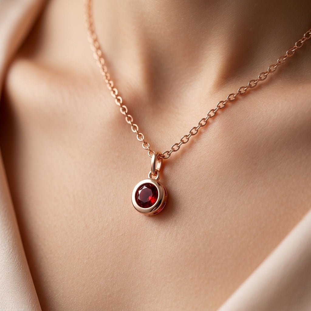 Schmuckset Geometrische Perle Roségold – Ring & Kette