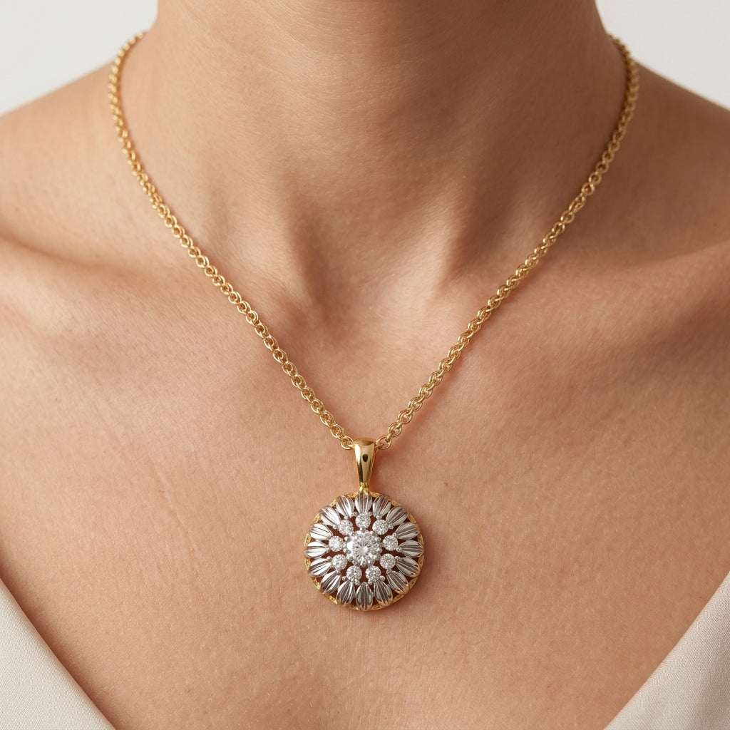 Parure Zircon Plaqué Or 14K Mode – Bague & Collier