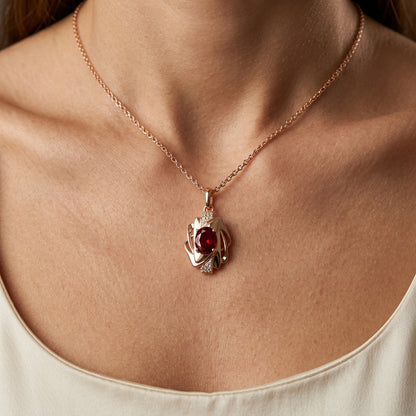 Schmuckset Schwarzer Zirkon Vintage Roségold – Kette, Ohrringe & Ring