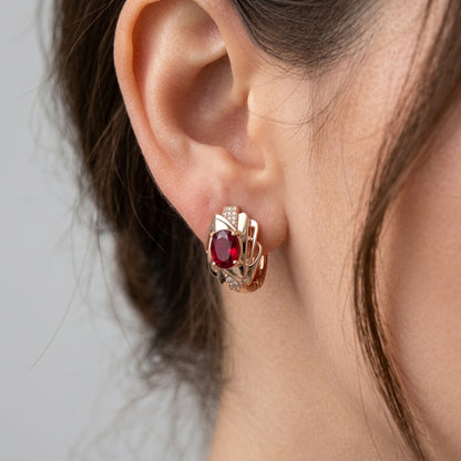 Schmuckset Schwarzer Zirkon Vintage Roségold – Kette, Ohrringe & Ring