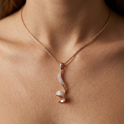 Schmuckset Geometrie Zirkon Vintage Roségold