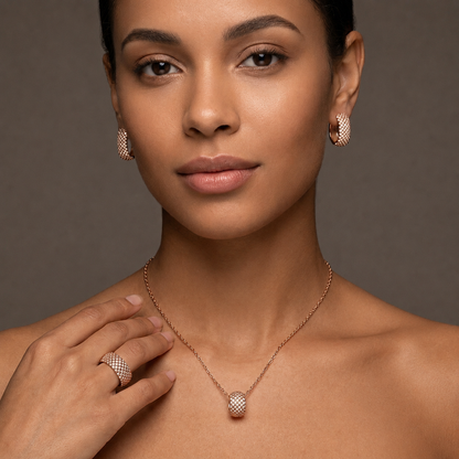 Schmuckset 585 Roségold Ethnisch Brautschmuck Zirkon