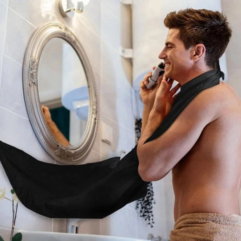 Bart Schürze für Herren – Wasserdichter Rasur- und Haarschnittschutz mit Saugnäpfen