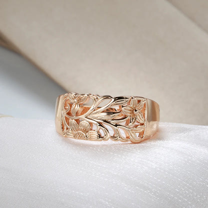 Vintage 585er Roségold Damen Ohrringe Ring Sets für Elegante Hochzeiten
