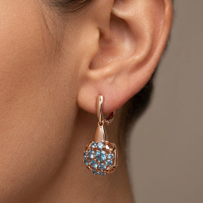 Schmuckset Blauer Zirkon Alltagsschmuck Roségold – Ring & Kette