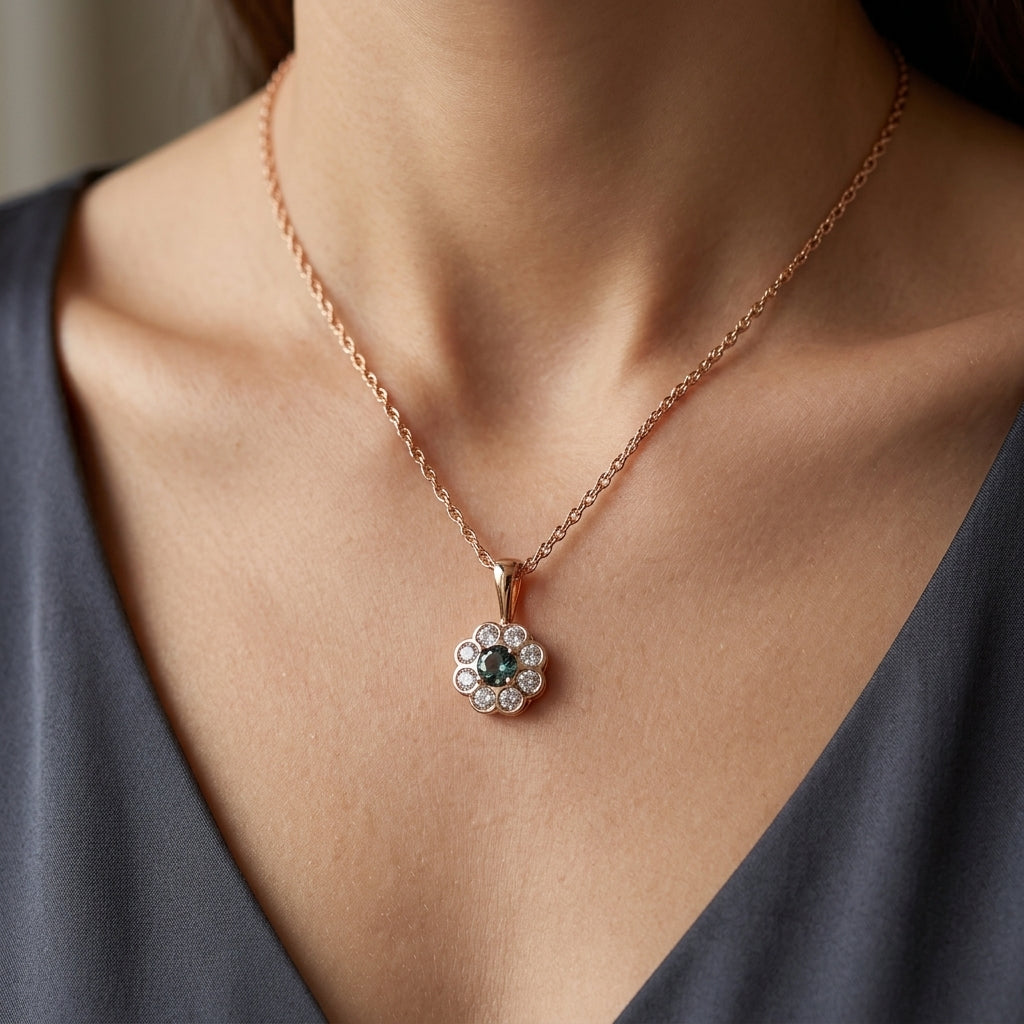 Schmuckset Bunter Zirkon Luxus Roségold
