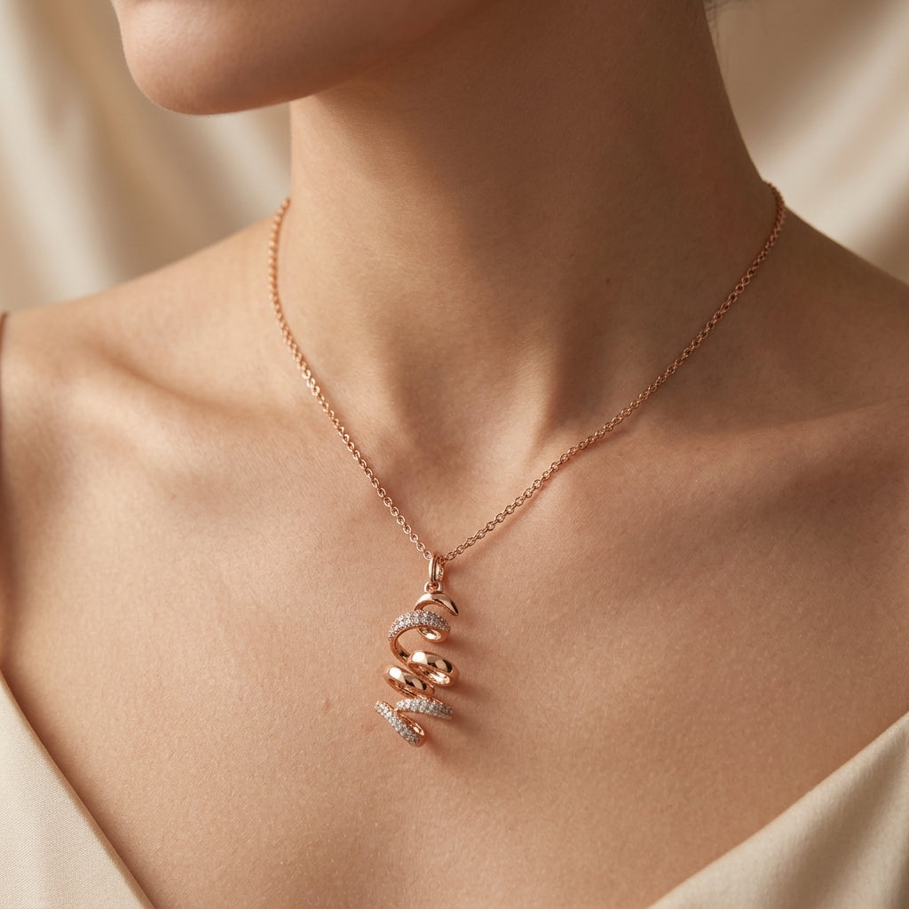 Rose Gold Hochzeit Schmuck Set Geometrische Zirkon Damen