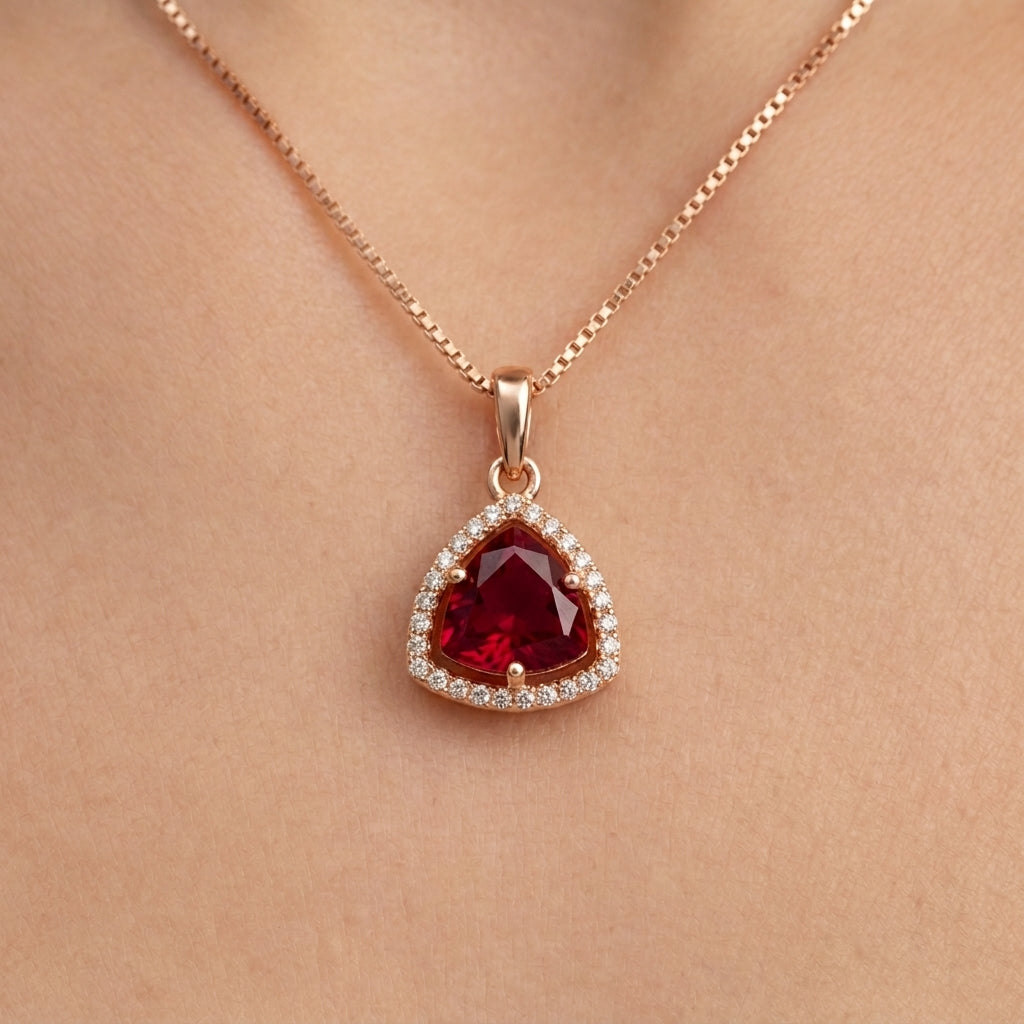 Roségold Dreiteiliges Zirkon Schmuckset Luxus