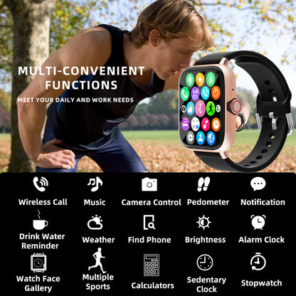 Smartwatch mit Telefonfunktion Schlafmonitor Sport Uhr Schrittzähler wasserdicht