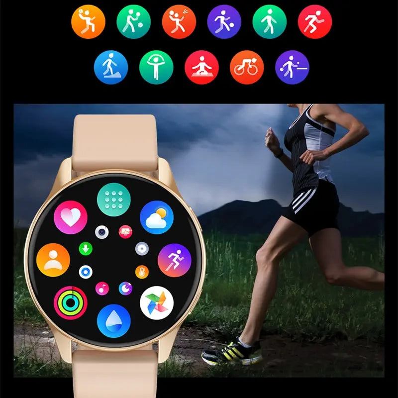 Smartwatch Herzfrequenz, Blutdruck Überwachung, Bluetooth, wasserdicht Smart Uhr