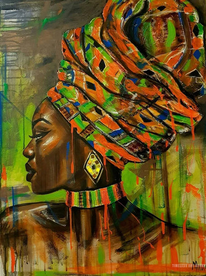 Afrikanische schwarze Frau Graffiti Kunst Poster für inspirierendes Wanddekor