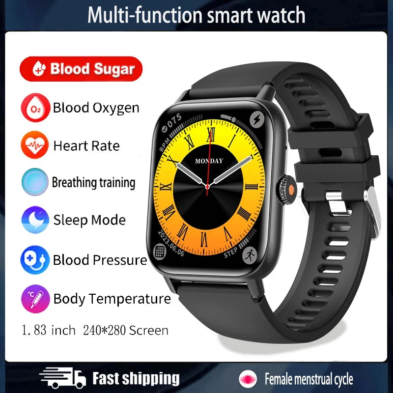 Smartwatch Gesundheitsuhr, Telefonieren, Tracker Smart Watch, Benachrichtigungen, Fitness-Tracker Smart Uhr