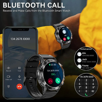 Smartwatch Bluetooth Anruf Wasserdicht Männer Smart Watch Android Gesundheitsuhr Amoled Smart Watch