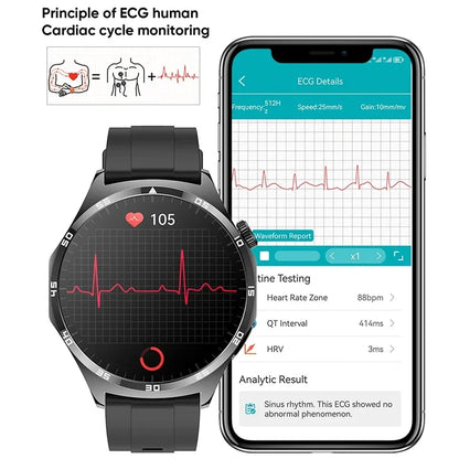 Smartwatch Gesundheitsuhr Telefonieren Amoled Smart Uhr Benachrichtigungen Voice Assistent