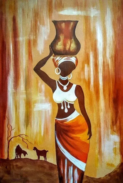 Afrikanische Traditionelle Kultur Plakat Drucke für Wohnzimmer - Stilvolle Leinwandkunst