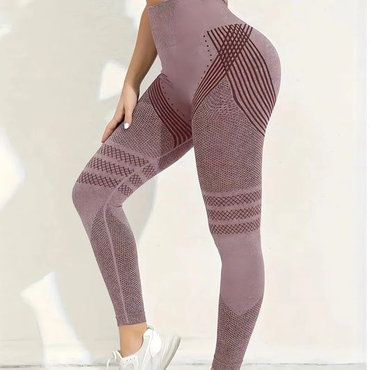 Anti-Cellulite Leggings High-Waist mit Scrunch-Butt-Effekt, Frontansicht