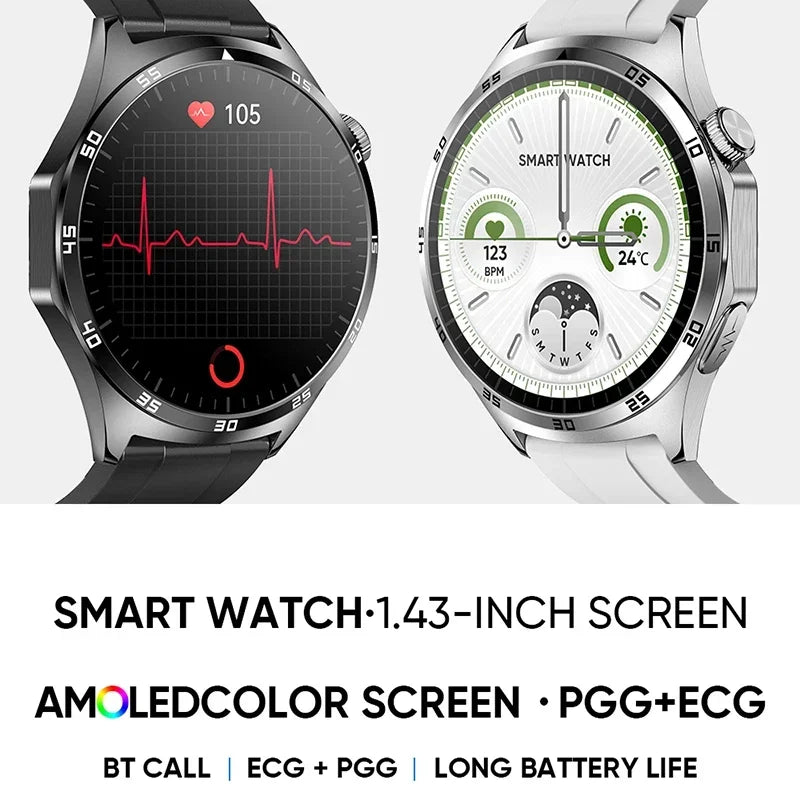 Smartwatch Gesundheitsuhr Telefonieren Amoled Smart Uhr Benachrichtigungen Voice Assistent