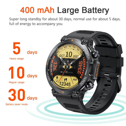 Smartwatch mit Bluetooth Anruf , Fitness Tracker Herzmonitor 400mah Smart Watch für Android iOS