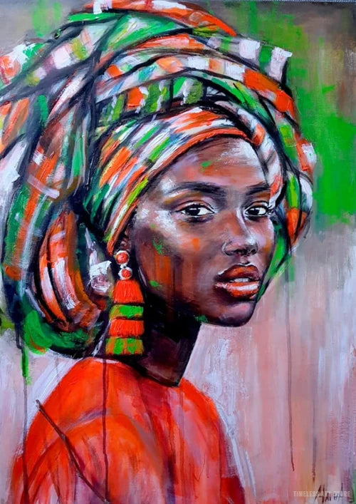Afrikanische schwarze Frau Graffiti Kunst Poster für inspirierendes Wanddekor