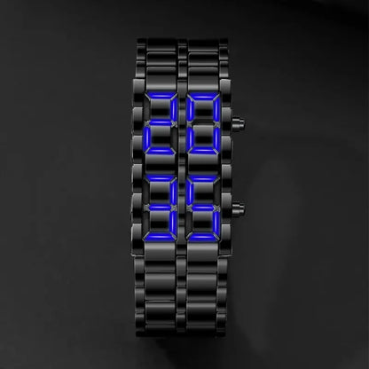 Digitale Lava Armbanduhr für Männer – Stilvolle LED-Uhr mit Alarmfunktion