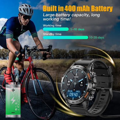 Smartwatch Bluetooth Anruf Wasserdicht Männer Smart Watch Android Gesundheitsuhr Amoled Smart Watch